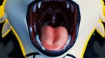 16:9 2024 3d_(artwork) 4k absurd_res amexor_(azerta56) anthro azerta56 black_body blender_(artwork) blender_cycles digital_media_(artwork) hi_res male mouth_shot open_mouth rexouium solo throat uvula white_body widescreen yellow_body