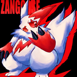 2_tails 3_toes angry anthro belly black_background black_eyes claws feet fluffy fur long_ears male markings multi_tail neck_tuft open_mouth red_body red_fur red_markings red_sclera simple_background slightly_chubby slightly_chubby_anthro slightly_chubby_male solo tail text thick_thighs toes tongue tuft white_belly white_body white_fur felipotyphlosion nintendo pokemon generation_3_pokemon herpestid mammal mongoose pokemon_(species) zangoose 1:1 2026 colored colored_line_art digital_drawing_(artwork) digital_media_(artwork) hi_res