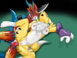 2014 anal anal_penetration anthro anus areola balls big_breasts breasts canine digimon duo erect_nipples female flamedramon fox hi_res male mammal nipples penetration penis pussy renamon sex smile soultornado straight
Rating: Explicit
Score: 7
User: Robinebra
Date: February 27, 2014