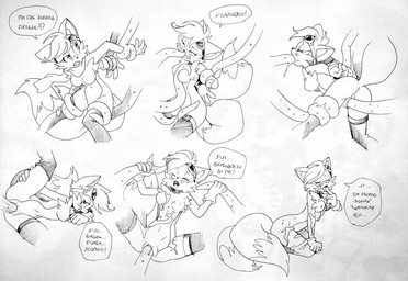 breasts butt canine crossgender cum eyewear female fox gloves goggles italian_text mammal miles_prower monochrome pussy scarf sega sonic_(series) tentacles text translation_request twistedterra vaginal
Rating: Explicit
Score: 9
User: DawnVula
Date: February 23, 2014