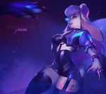 absolute_territory anthro bottomwear bracelet claws clothing cosplay eyewear female garter_straps glasses jacket jewelry legwear skirt solo thigh_highs topwear kardie league_of_legends riot_games tencent beverly_(athiesh) evelynn_(lol) lagomorph leporid mammal rabbit 2020 hi_res