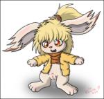 blonde_hair bottomless clothed clothing cum female hair half-dressed lagomorph mammal orange_eyes pussy pussy_juice rabbit route9 solo surprise
Rating: Explicit
Score: 4
User: CoffeeFly
Date: March 05, 2014