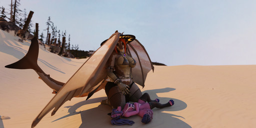 anthro beach big_tail big_wings bracelet bridge_piercing brown_body brown_scales clothing duo facial_piercing female female/female fishnet_clothing fluffy fluffy_tail fur hair hat headgear headwear jewelry larger_female legwear necklace nose_piercing orange_hair piercing pink_body pink_fur ponytail purple_hair relaxing ring scales shark_tail size_difference stockings swimwear tail thigh_highs wings hvllhnd foxipaws_(modeler) life_is_strange mythology jupiter_(hvllhnd) sen_(hvllhnd) aquatic canid canine canis dragon fish fox hybrid mammal mythological_creature mythological_scalie scalie shark winterpaw_canine wolf 3d_(artwork) absurd_res digital_media_(artwork) hi_res watermark adopted_(lore) adoptive_mother_(lore) daughter_(lore) mother_(lore) mother_and_child_(lore) mother_and_daughter_(lore) parent_(lore) parent_and_child_(lore) parent_and_daughter_(lore)