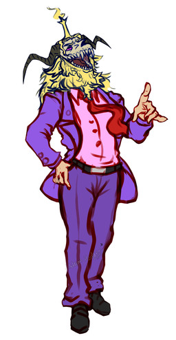 2_horns 5_fingers anthro beard belt blonde_hair bone candle clothed clothing collared_shirt dress_shirt eyebrows facial_hair fangs fingers fire fluffy fluffy_hair footwear fur gesture goatee hair hand_gesture hand_in_pocket hand_on_hip horn humanoid_hands looking_at_viewer male mane mane_hair necktie open_mouth open_smile pink_eyes pockets pointing pointing_at_viewer shirt shoes simple_background skull skull_head smile solo standing suit teeth topwear yellow_body yellow_fur wittless-pilgrim diamond_is_unbreakable jojo's_bizarre_adventure yoshikage_kira demon 2021 absurd_res colored detailed digital_drawing_(artwork) digital_media_(artwork) flat_colors hi_res signature watermark