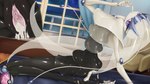 bed bodily_fluids cum cum_drip cum_from_pussy cum_in_pussy cum_inside dripping female furniture genital_fluids genitals on_bed pussy sitting sitting_on_bed solo asuka_kurehito conditional_dnp nintendo pokemon generation_7_pokemon humanoid pheromosa pokemon_(species) shiny_pokemon ultra_beast hi_res