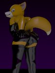 anthro clothed clothing fur gloves handwear latex latex_clothing male rubber_clothing shirt simple_background smile solo tail topwear themeshow101 nintendo star_fox fox_mccloud canid canine fox mammal 3:4 3d_(artwork) absurd_res digital_media_(artwork) hi_res