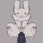 animal_genitalia animal_penis balls blush duo eyes_closed feral genitals male male/male penis gubbypawjob_(artist) gubby_(roblox) gubby_(species) lagomorph leporid mammal rabbit 1:1 animated hi_res loop short_playtime