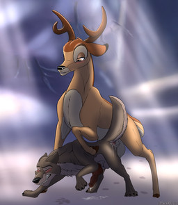 anal anal_penetration anatomically_correct anatomically_correct_balls anatomically_correct_genitalia anatomically_correct_penis animal_genitalia animal_penis antlers balls blush bodily_fluids canine_genitalia canine_penis clenched_teeth cum cum_in_ass cum_inside cum_on_ground duo eyes_closed feral feral_on_feral feral_penetrated feral_penetrating feral_penetrating_feral footprint from_behind_position genital_fluids genitals horn interspecies knot larger_male lemon_testicles male male/male male_penetrated male_penetrating male_penetrating_male mounting penetration penis predator/prey prey_penetrating prey_penetrating_predator sex size_difference smaller_male smaller_penetrated snow teeth winter backlash91 conditional_dnp balto_(series) bambi_(film) disney universal_studios balto bambi canid canine canis deer hybrid mammal mule_deer new_world_deer wolf wolfdog 2022 crossover digital_media_(artwork) hi_res
