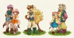 alternate_species anthro blonde_hair brown_hair clothed clothing feathered_wings feathers female feral furrification grass group hair long_hair male pink_hair plant purple_hair short_hair simple_background tail white_background wings nana_nacky final_fantasy final_fantasy_v square_enix bartz_klauser boko faris_scherwiz galuf_halm_baldesion krile_mayer_baldesion lenna_charlotte_tycoon avian canid canine canis chocobo domestic_dog mammal hi_res