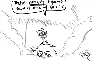 anthro dialogue horn male sneaking sneaky solo suspicious text whispering topazknight deer mammal comic english_text maleherm_(lore)