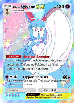 balls big_balls big_penis blue_hair card femboy fur genitals hair huge_balls huge_penis hyper hyper_balls hyper_genitalia hyper_penis long_hair male penis pink_eyes pokemon_card solo text white_body white_fur young necrobern nintendo pokemon hime_(character) eeveelution generation_6_pokemon humanoid mammal pokemon_(species) shiny_pokemon sylveon absurd_res english_text hi_res
