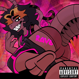anthro bulge butt butt_focus clothing dreadlocks feet male rave segmented sharp_teeth solo tail teeth text underwear fr34krave millipedez ravepop_(russelbuck) arthropod millipede myriapod 1:1 absurd_res album_cover cover english_text hi_res