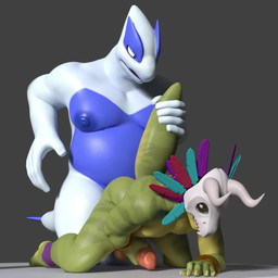 all_fours anthro anthro_on_anthro anthro_penetrated anthro_penetrating balls belly bouncing_balls bouncing_butt butt doggystyle duo from_behind_position genitals hand_on_penis humanoid_genitalia humanoid_penis male male/male male_penetrated male_penetrating male_penetrating_male masturbating_while_penetrated masturbation nipples nude overweight overweight_male penetration penile penile_masturbation penis sex spread_legs spreading tail tail_grab thrusting urswickzzz remanedur_(modeler) reptilligator_(modeler) nintendo pokemon terraria witch_doctor_(terraria) avian bird generation_2_pokemon legendary_pokemon lizard lugia pokemon_(species) reptile scalie 1:1 2025 3d_(artwork) 3d_animation animated digital_media_(artwork) short_playtime webm