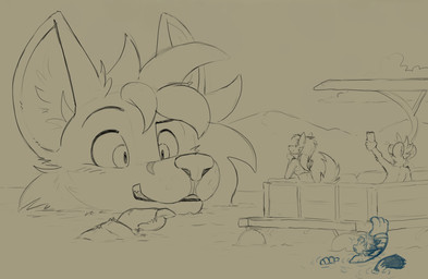 4_fingers 5_fingers ambiguous_anthro ambiguous_gender anthro arm_support arm_tuft back_tuft beverage beverage_can big_hands biped black_eyebrows black_markings blush boat bra can chatting cheek_tuft claws clothed clothing cloud container crop_top day detailed_background ear_tuft extreme_size_difference eye_contact eyebrows facial_markings facial_tuft fangs female female_anthro feminine finger_claws finger_tuft fingers floating fluffy fluffy_tail front_view fur fur_markings fur_tuft gentle_giant gesture grey_markings group hair hand_gesture handpaw hanging_on hanging_out happy head_markings head_tuft holding_beverage holding_can holding_container holding_object humanoid_hands inner_ear_fluff interspecies lake larger_ambiguous larger_anthro leaning leaning_backward leaning_forward leaning_on_elbow leaning_on_elbows long_hair long_tail looking_at_another looking_down looking_forward looking_up macro macro_ambiguous macro_anthro male male_anthro markings midriff motion_lines mountain mouth_closed multicolored_body multicolored_fur nude on_boat open_mouth open_smile outside partially_submerged paws playful pointing pointing_at_another pontoon_boat raised_arm raised_eyebrow rear_view ring_(marking) ringed_tail ripple ripples shirt short_hair shoulder_tuft side_view size_difference sky sleeveless_shirt smaller_ambiguous smaller_anthro smaller_female smaller_male smile smiling_at_another smug standing striped_markings striped_tail stripes summer surprised swimming tail tail_markings teeth three-quarter_view toasting topwear tuft two_tone_body two_tone_fur underwear vehicle water watercraft wet whiskers wide_eyed wood lennox tsubakinykohara lennox_(lennox) maddie_(lennox) tip_(theprettiesttip) tsubaki_(tsubaki_nykohara) canid canine canis domestic_cat felid feline felis fox mammal murid murine pantherine rat red_fox rodent silver_fox tiger true_fox wolf 2025 artist_collaboration digital_drawing_(artwork) digital_media_(artwork) greyscale hi_res line_art monochrome sketch