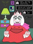 anthro barefoot blush blush_lines bound captured dialogue feet male paws restrained shoeless slime speech_bubble text trapped devluca17 deltarune undertale_(series) nubert ralsei bovid caprine darkner mammal 3:4 absurd_res english_text hi_res