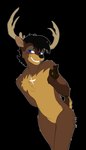 5_fingers anthro antlers blue_eyes brow_eyes brown_body brown_fur chest_fur fingers freckled_face freckled_legs freckled_thighs freckles fur grin hair horn leaning leaning_forward male scut_tail short_tail simple_background smile snout solo tail text transparent_background vasdocor_09 deer mammal absurd_res alpha_channel artist_name colored digital_media_(artwork) hi_res signature