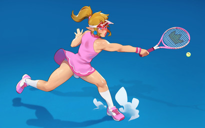5_fingers accessory athletic athletic_humanoid athletic_male ball biped blonde_hair blue_background blue_eyes bodily_fluids bulge clothed clothed_humanoid clothed_male clothing cosplay crossdressing crossover_cosplay detailed_bulge dress ear_piercing eyelashes femboy fingers footwear hair hair_accessory hair_tie hat headgear headwear holding_tennis_racket humanoid_pointy_ears leg_scar lips long_hair male male_humanoid multicolored_clothing multicolored_footwear multicolored_shoes not_furry panties piercing pink_clothing pink_dress pink_footwear pink_hair_tie pink_hat pink_headwear pink_lips pink_shoes pink_wristband plantigrade pointy_ears ponytail pupils scar shadow shoelaces shoes short_dress shoulder_scar simple_background sleeveless_dress sneakers socks solo sport sweat sweaty_arms sweaty_face sweaty_legs teeth tennis tennis_ball tennis_racket text text_on_clothing text_on_hat text_on_headwear thick_lips thigh_scar two_tone_clothing two_tone_footwear two_tone_hat two_tone_shoes two_tone_wristband underwear visor_cap white_clothing white_footwear white_hat white_headwear white_panties white_shoes white_socks white_text white_underwear white_wristband x_scar combos-n-doodles mario_bros nintendo the_legend_of_zelda link princess_peach humanoid hylian 2026 absurd_res crossover english_text hi_res shaded