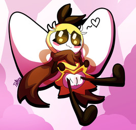 antennae_(anatomy) blush bottomless brown_scarf clothed clothing clothing_lift dress dress_lift eyelashes female flying fur genitals heart_symbol insectoid_wings presenting presenting_vulva scarf solo vulva white_body white_fur yellow_body yellow_clothing yellow_dress yellow_fur tattersthebat nintendo pokemon arthropod generation_7_pokemon insect pokemon_(species) ribombee absurd_res cel_shading digital_drawing_(artwork) digital_media_(artwork) hi_res shaded
