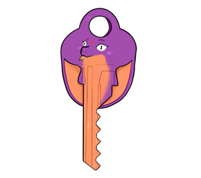 ambiguous_form blep countershading eyebrows female humor key pun purple_body shitpost simple_background solo tongue tongue_out visual_pun what white_background yellow_tongue ncs keeshee animate_inanimate lamarian 2019 hi_res meme