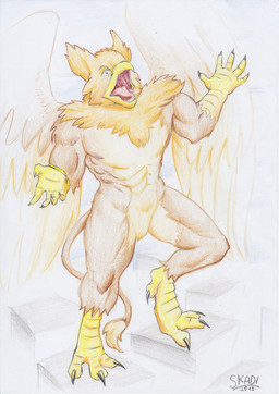 4_toes abs anthro beak biceps biped brown_body brown_fur building city city_background cityscape claws feathered_wings feathers feet finger_claws fingers fur macro macro_anthro macro_male male muscular muscular_anthro muscular_male nude open_mouth outside paws pecs roaring solo tail toe_claws toes tongue wings skadigasm mythology carpo avian gryphon mythological_avian mythological_creature hi_res