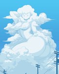 big_butt breasts butt cloud female macro not_furry nude pseudo_hair sky solo thick_thighs utility_pole gashi-gashi air_creature air_humanoid cloud_humanoid elemental_creature elemental_humanoid humanoid living_cloud 2021