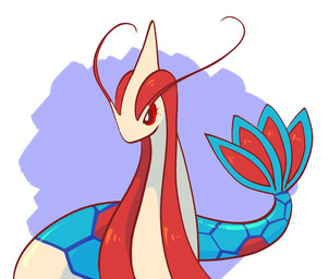 abstract_background ambiguous_feral ambiguous_gender antennae_(anatomy) blue_background blue_body blue_fin blue_scales blue_tail_fin blush blush_lines eyelashes feral fin hair multicolored_tail red_antennae red_body red_hair red_scales red_sclera red_tail_fin scales serpentine simple_background solo tail tail_fin tan_body white_background momensarada nintendo pokemon generation_3_pokemon milotic pokemon_(species) 2022 bust_portrait colored hi_res portrait