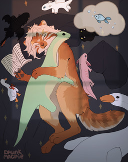 book breath breathing bubble cat_paws cat_tail claws ear_motion female fur hair hug hugging_object hugging_plushie markings nude orange_body orange_ears orange_fur orange_paws orange_tail pawpads pillow plushie sleeping sleeping_nude solo star striped_body striped_fur striped_markings striped_tail stripes tail tail_markings tail_motion tired tongue white_body white_fur white_hair window_light drunkmagpie dreamworks european_mythology how_to_train_your_dragon mythology toothless amphibian anatid anseriform anserine aquatic avian axolotl bird dinosaur domestic_cat dragon felid feline felis fish fury_(httyd) goose light_fury mammal mole_salamander mythological_creature mythological_scalie ornithischian pallas's_cat prehistoric_species reptile salamander scalie stegosaurian stegosaurus thyreophoran western_dragon animated