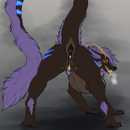 animal_genitalia animal_vulva anus athletic athletic_intersex athletic_maleherm blue_body blue_eyes blue_fur brown_anus brown_body brown_fur brown_vulva equine_genitalia equine_vulva feral fur genitals horn intersex maleherm mane presenting presenting_anus presenting_vulva puffy_anus purple_body purple_fur purple_mane solo vulva yellow_anus yellow_sclera yellow_vulva ennismore mythology ennis_(ennismore) dragon furred_dragon furred_scalie mythological_creature mythological_scalie scalie 1:1 absurd_res hi_res