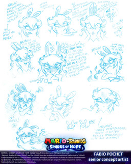 angry anthro arrogant blue_eyebrows blue_eyelashes blue_inner_ear blue_line_art blue_pupils buckteeth clothing copyright_symbol crossed_arms directional_arrow dress ears_down empty_eyes exclamation_point expressions eyebrow_through_hair eyebrows eyelashes eyes_closed fangs female female_anthro frown fur hair half-closed_eyes laugh long_ears long_hair looking_at_viewer mitten_hands motion_lines narrowed_eyes noseless open_frown open_mouth pivoted_ears pupils sad simple_background slit_pupils smile smiling_at_viewer speech_bubble surprised symbol teeth text title tongue tongue_out translucent translucent_hair white_background white_body white_clothing white_dress white_fur white_hair white_tongue year fabio_pochet mario_bros mario_plus_rabbids_sparks_of_hope nintendo raving_rabbids rayman_(series) ubisoft midnite_(mario_plus_rabbids) ghost hybrid lagomorph mammal rabbid spirit 2023 4:5 absurd_res artist_name colored_line_art colored_pencil_(artwork) concept_art crossover english_description english_text hi_res official_art sketch_page traditional_media_(artwork)