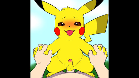 anal anal_fluids anal_penetration anthro balls bestiality black_ear_tips black_nose blush bodily_fluids brown_eyes cowgirl_position cum cum_in_ass cum_inside cum_while_penetrated dipstick_ears duo ear_markings erection feet feral feral_penetrated fingers first_person_view from_front_position fur genital_fluids genitals hand_holding human_on_feral human_penetrating human_penetrating_feral humanoid_genitalia humanoid_penis interspecies looking_pleasured male male/male male_on_feral multicolored_ears on_bottom on_top open_mouth penetration penile penile_penetration penis penis_in_ass pokephilia sex simple_background size_difference tail tongue tongue_out yellow_body yellow_fur yellow_tail jhussethy nintendo pokemon generation_1_pokemon human mammal pikachu pokemon_(species) 16:9 animated frame_by_frame hi_res high_framerate short_playtime sound webm widescreen