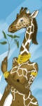 animal_print anthro breasts female giraffe_print horn long_neck nipples nude ossicone simple_background solo acinyo giraffe giraffid mammal digital_media_(artwork) digital_painting_(artwork) flat_colors low_res