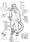 anthro bulge clothing detailed_bulge footwear fur male paws school_uniform smile socks solo student text underwear uniform wanroywolf roywolf_(wanroywolf) hyena mammal spotted_hyena absurd_res chinese_text hi_res monochrome pen_(artwork) traditional_media_(artwork)