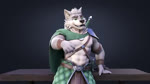 anthro armor athletic athletic_anthro athletic_male cape clothed clothing fangs fur green_eyes humor male multicolored_body multicolored_fur neck_tuft nipples pawpads solo spilling_drink teeth toothy_grin topless topless_male tuft two_tone_body two_tone_fur weapon weapon_on_back lucyon far_beyond_the_world_(series) mcelroy_brothers my_brother_my_brother_and_me ranok_(far_beyond_the_world) canid canine canis mammal wolf 16:9 3d_(artwork) 3d_animation animated digital_media_(artwork) short_playtime sound voice_acted webm widescreen