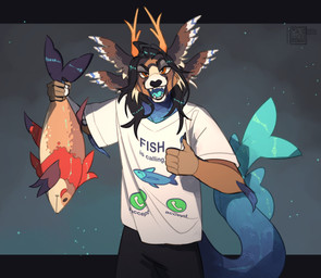 anthro biped bottomwear claws clothed clothed_anthro clothed_male clothing fingers front_view fully_clothed fully_clothed_anthro fully_clothed_male fur hair horn looking_at_viewer male simple_background smile solo standing tail teeth text tongue topwear cordi mammal 2026 digital_drawing_(artwork) digital_media_(artwork) english_text hi_res