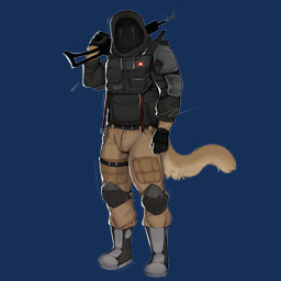 anthro armor belt boots bulge bulletproof_vest clothing elbow_pads face_covered footwear fur gloves green_eyes gun handwear holding_gun holding_object holding_ranged_weapon holding_weapon hood_up hoodie khaki_pants knee_pads male mask ranged_weapon rim_light shoes shoulder_pads smoke solo switzerland tactical_gear tail tan_body tan_fur thick_thighs thigh_strap topwear vest weapon cerberussenn gomez_(cerberussenn) canid canine fox mammal tibetan_sand_fox true_fox 1:1 absurd_res alpha_channel hi_res signature