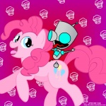 corrugated_arms corrugation cutie_mark daww duo female feral fur hair machine pink_body pink_fur pink_hair invidlord friendship_is_magic hasbro invader_zim my_little_pony nickelodeon gir_(invader_zim) pinkie_pie_(mlp) earth_pony equid equine horse mammal pony robot sir_unit 1:1 2011 pink_theme