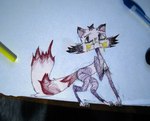 ambiguous_gender black_body black_fur drugged feral fur red_tail smile solo substance_intoxication tail tan_body tan_fur tan_tail naircat domestic_cat felid feline felis mammal 2013 sketch
