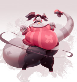 4_fingers absolute_territory accessory anthro belly big_belly big_breasts big_tail black_collar black_hair bow_ribbon breasts cleavage clothed clothed_anthro clothed_female clothing collar collar_tag ear_piercing ear_ring eyelashes female female_anthro fingers floppy_ears front_view furgonomics grey_body grey_markings grey_stripes hair huge_tail knock-kneed love_handles markings navel_outline obese obese_anthro obese_female overweight overweight_anthro overweight_female pattern_clothing pattern_sweater pattern_topwear piercing red_clothing red_sweater red_topwear ribbons ring_piercing solo star_(marking) striped_clothing striped_markings striped_sweater striped_tail striped_topwear stripes sweater tail tail_accessory tail_bow tail_markings tail_ribbon thick_tail thick_thighs topwear wide_hipped_anthro wide_hipped_female wide_hips miluinaoxie mythology dragon mythological_creature mythological_scalie scalie 2022 absurd_res colored digital_media_(artwork) digital_painting_(artwork) full-length_portrait hi_res painting_(artwork) portrait