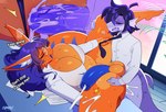 5_fingers ahoge anal anal_orgasm anal_penetration anthro anthro_on_anthro anthro_penetrated anthro_penetrating anthro_penetrating_anthro balls barefoot big_breasts big_butt blue_penis bodily_fluids bottomless bottomless_anthro bottomless_gynomorph bottomless_intersex bottomless_male breasts breath butt chest_tuft cleavage clothed clothing clothing_pull collared_shirt cum cum_from_ass cum_in_ass cum_inside cum_while_penetrated curvy_figure dialogue don't_stop dress_shirt duo ejaculation emanata eyes_closed eyewear feet fingers flash_emanata genital_fluids genitals glasses gynomorph gynomorph/male gynomorph_penetrated hair hands-free intersex intersex/male intersex_penetrated leg_over_shoulder lying male male_penetrating male_penetrating_gynomorph male_penetrating_intersex navel necktie necktie_pull on_back open_mouth orange_body orgasm paper penetration penile penile_penetration penis penis_in_ass profanity purple_body purple_hair round_glasses sex shark_tail shirt slightly_chubby slightly_chubby_anthro slightly_chubby_gynomorph slightly_chubby_intersex sweat table_lotus_position tail text thick_thighs toes topwear tuft unprofessional_behavior vein veiny_penis voluptuous voluptuous_anthro voluptuous_gynomorph voluptuous_intersex whiskers wide_hipped_anthro wide_hipped_gynomorph wide_hipped_intersex wide_hips chromapan citra_(acidicshark) felid feline fish hybrid lynx mammal marine shark 2025 english_text hi_res signature trans_(lore) trans_woman_(lore)