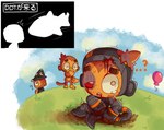 anthro blood bodily_fluids clothing gore group hat headgear headwear magic_user male tears_of_pain wizard_hat unknown_artist bloons_tower_defense ninja_kiwi quincy_(bloons)