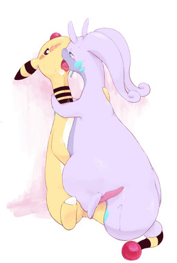 ambiguous_gender ampharos back_turned blush censored dragon duo erection eye_contact feral feral_on_feral french_kissing goodra half-closed_eyes interspecies kissing male nintendo oral penis plain_background pokémon pp precum saliva sex sitting slug sweat thin_penis video_games white_background yellow_body
Rating: Explicit
Score: 3
User: Genjar
Date: January 30, 2014