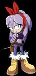 anthro blue_eyes clothing female gloves handwear looking_at_viewer narrow_hips shirt solo tank_top thigh_gap thin_calves thin_legs thin_thighs topwear unknown_artist sega sonic_boom sonic_the_hedgehog_(series) perci_the_bandicoot bandicoot mammal marsupial alpha_channel