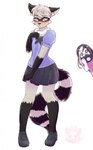 anthro big_tail blush camera clothed clothing duo femboy glistening glistening_eyes huge_tail male male/male shy tail miguel_m kemono_friends vael_hoshi ying_li_(lucariored) bear mammal procyonid raccoon hi_res