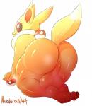 all_fours anthro anthrofied anus backsack balls big_butt butt femboy genitals male penis perineum pokeball pokemorph solo standard_pokeball cocothezebra nintendo pokemon eevee generation_1_pokemon pokemon_(species) absurd_res hi_res