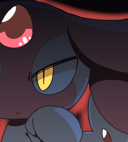 front_view half-closed_eyes looking_at_viewer narrowed_eyes pupils slit_pupils solo yellow_eyes crepix nintendo pokemon generation_4_pokemon legendary_pokemon mesprit pokemon_(species) 2015 cel_shading digital_drawing_(artwork) digital_media_(artwork) headshot_portrait low_res portrait shaded