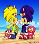 beach black_sclera blood blue_body blue_fur bodily_fluids crown crying_blood fur green_eyes hand_holding headgear male male/male red_body red_eyes red_fur seaside text yellow_body yellow_fur manickatie2 creepypasta nintendo pokemon sonic.exe_(creepypasta) sonichu_(series) ugandan_knuckles sonic.exe sonichu_(character) echidna eulipotyphlan generation_1_pokemon hedgehog hybrid mammal monotreme pikachu pokemon_(species) english_text hi_res meme