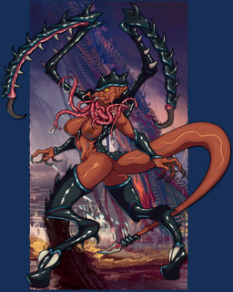 anthro areola big_breasts breasts claws curvy_figure exoskeleton female hooves multi_tongue nipples solo spikes spikes_(anatomy) thick_thighs tongue unguligrade vein veiny_breasts voluptuous voluptuous_anthro voluptuous_female sketchyvagrantjoe warhammer_(franchise) warhammer_40000 alien lictor_(tyranid) tyranid alpha_channel hi_res