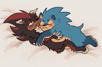 5_fingers anthro belly blush blush_lines comfy cuddling duo eyes_closed fingers hug male male/male narrowed_eyes nude overweight overweight_anthro overweight_male romantic romantic_couple simple_background hyggezone sega sonic_the_hedgehog_(series) shadow_the_hedgehog sonic_the_hedgehog eulipotyphlan hedgehog mammal hi_res