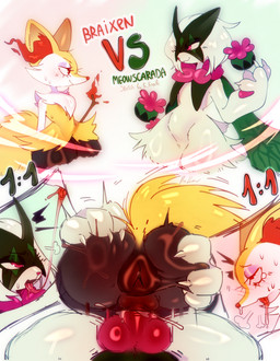 animal_genitalia animal_penis anthro anthro_on_anthro anthro_penetrated anthro_penetrating anthro_penetrating_anthro anus black_body black_fur blush bodily_fluids butt butt_grab butt_slap canine_genitalia canine_penis cape chest_tuft claws clothing duo eye_roll eyelashes female female_anthro female_penetrated femboy femboy_penetrating fire flat_chested fur genital_fluids genitals green_body green_fur hand_on_butt humanoid_genitalia humanoid_vulva interspecies knot knotted_penis larger_male leg_tuft male male/female male_anthro male_penetrating male_penetrating_female mask mismatched_animal_penis mismatched_genitalia mismatched_penis multicolored_body multicolored_fur narrowed_eyes orange_body orange_fur paws penetration penile penile_penetration penis penis_in_vagina pseudo_clothing puffy_anus red_eyes saliva saliva_on_tongue saliva_string sex size_difference slap small_waist smaller_female smile stick sweat sweaty_butt thigh_tuft tongue tongue_out tuft vaginal vaginal_fluids vaginal_penetration versus vulva wand white_body white_fur krembosha_krab nintendo pokemon braixen generation_6_pokemon generation_9_pokemon meowscarada pokemon_(species) 2026 digital_drawing_(artwork) digital_media_(artwork) hi_res
