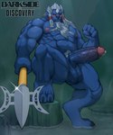 abs anthro balls barazoku beard bent_leg big_balls big_muscles big_penis blush bodily_fluids body_hair braided_hair chest_hair digitigrade ear_piercing ear_ring erection facial_hair feet fur genital_fluids genitals hair holding_melee_weapon holding_object holding_polearm holding_spear holding_weapon horn huge_balls huge_muscles huge_penis humanoid_genitalia humanoid_penis looking_at_viewer male melee_weapon muscular muscular_anthro muscular_male nipples nude obliques outside pecs penis piercing polearm precum pubes ring_piercing rock solo spear standing thick_penis thick_thighs toes tuft vein water weapon wet wet_body wet_fur darksideofdiscovery final_fantasy final_fantasy_x square_enix kimahri felid mammal ronso 2022 5:6 absurd_res hi_res watermark